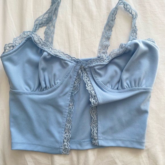 Blue Lace Tank top - Picture 2 of 2